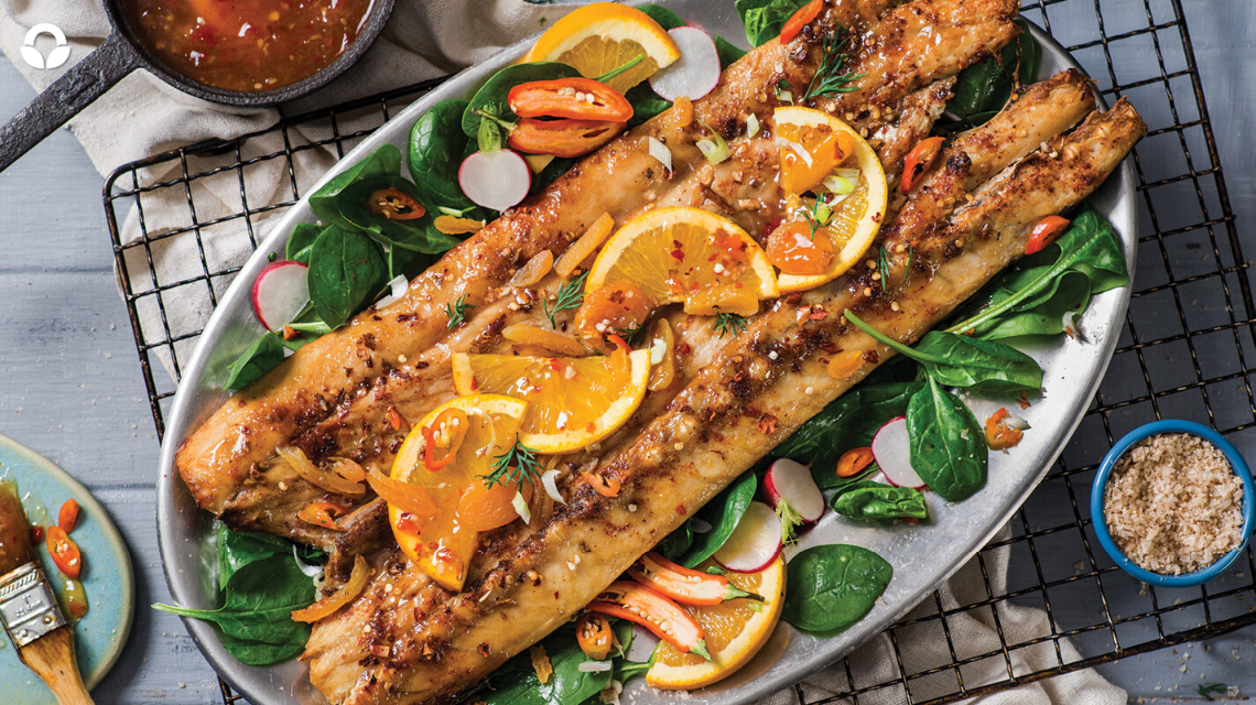 Snoek on the Braai with Apricot Jam