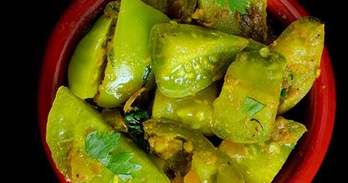 Kadomaties (Curried Green Tomatoes)